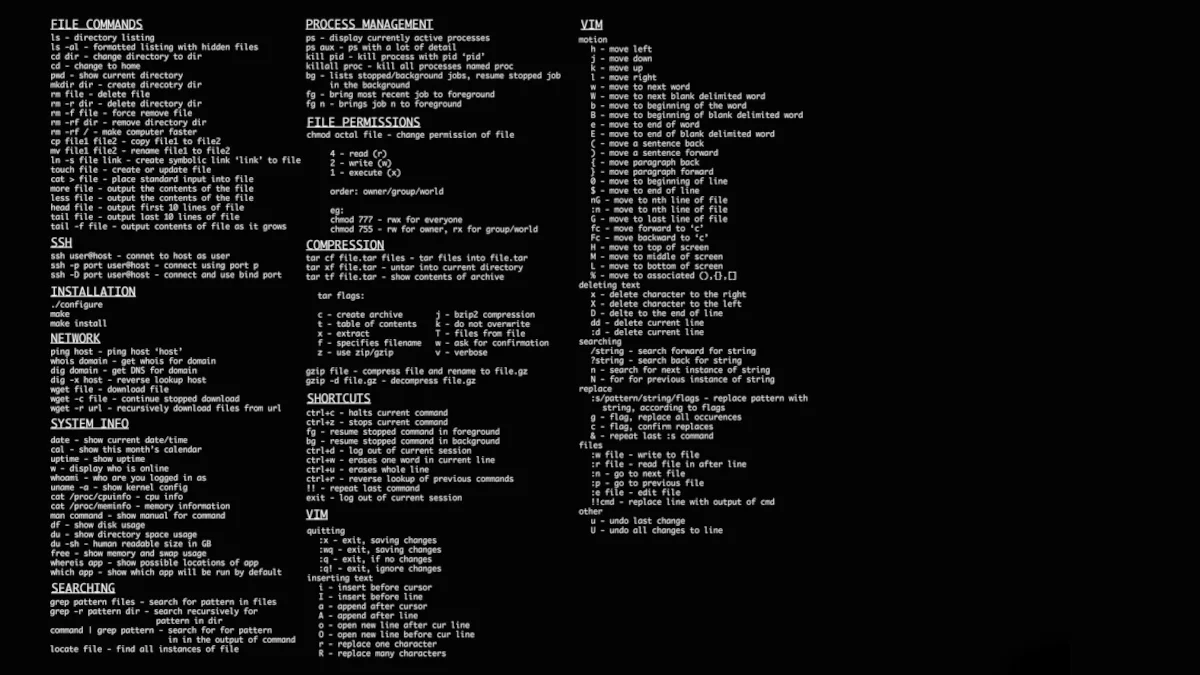 Команды навигации